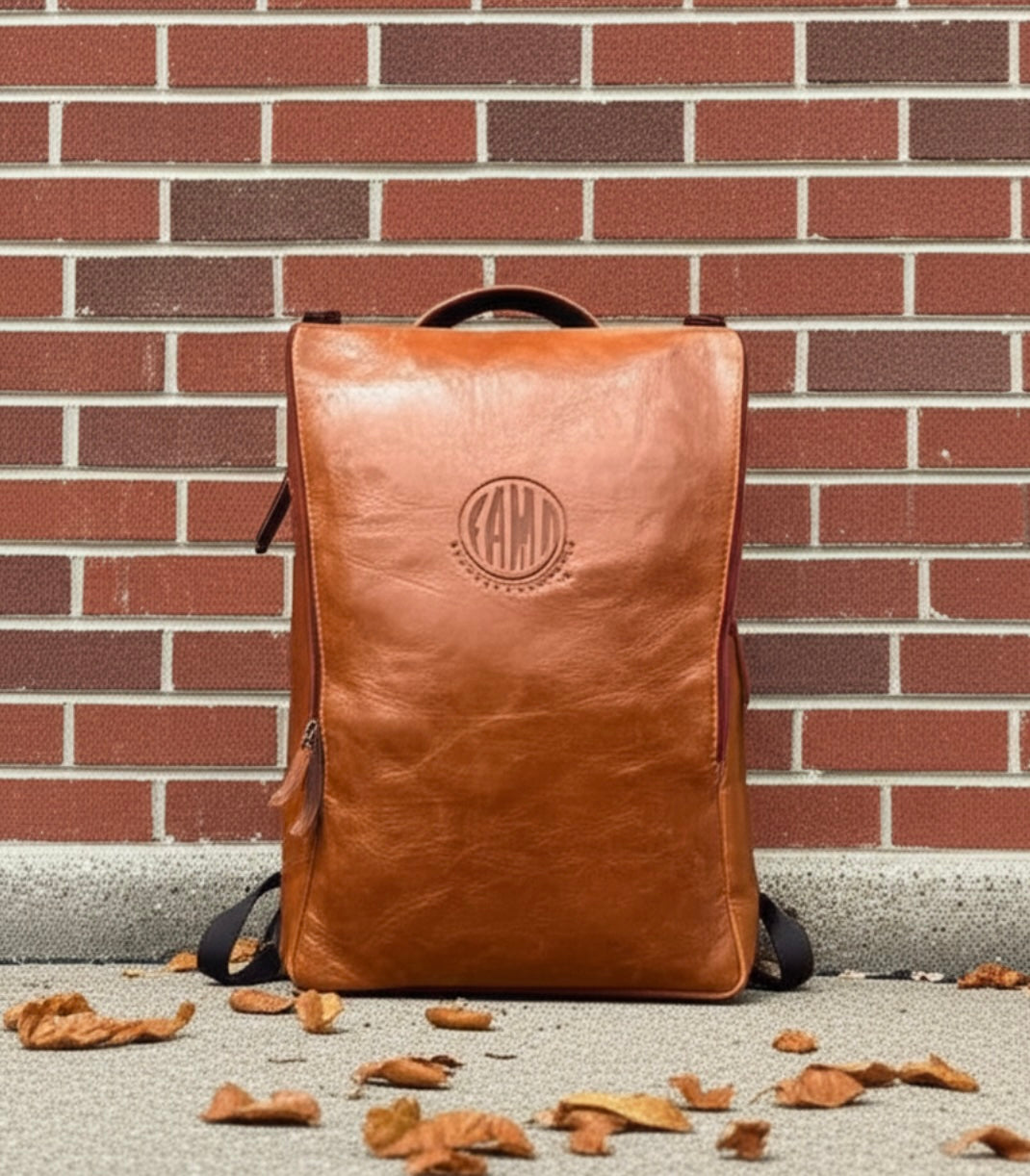 Florida A&M University leather brown backpack travel gear luggage