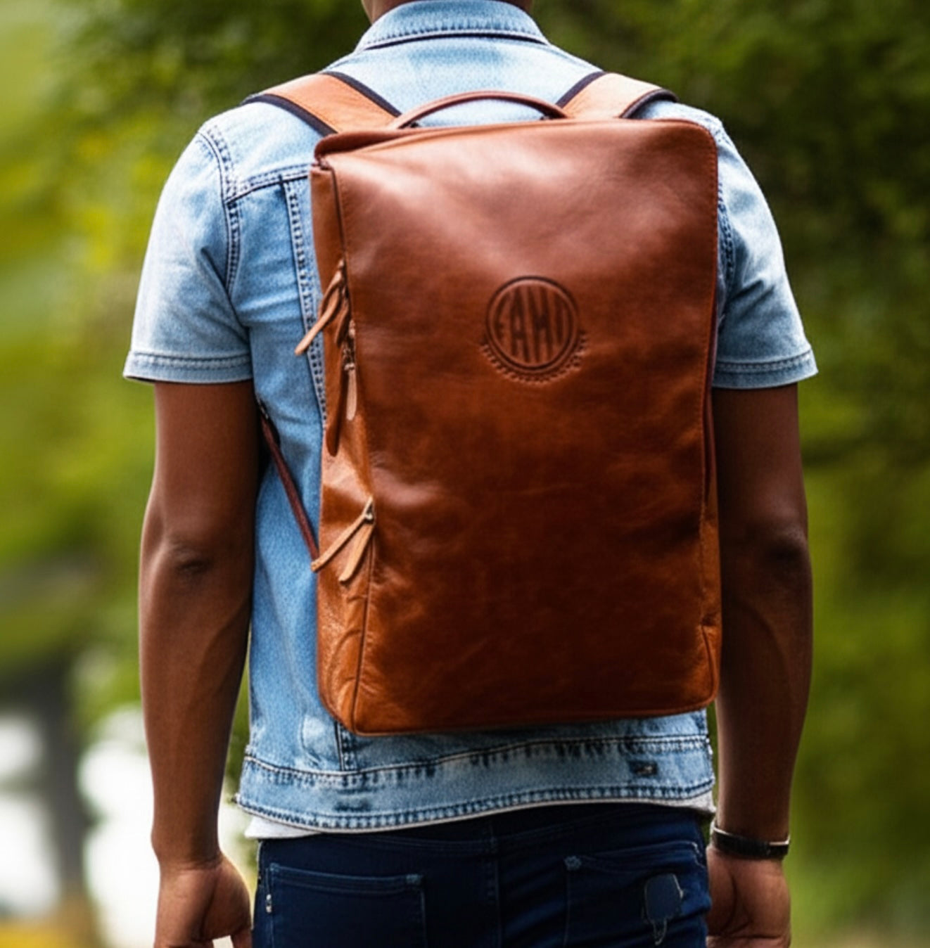 Florida A&M University leather brown backpack travel gear luggage school graduation back to school FAMU