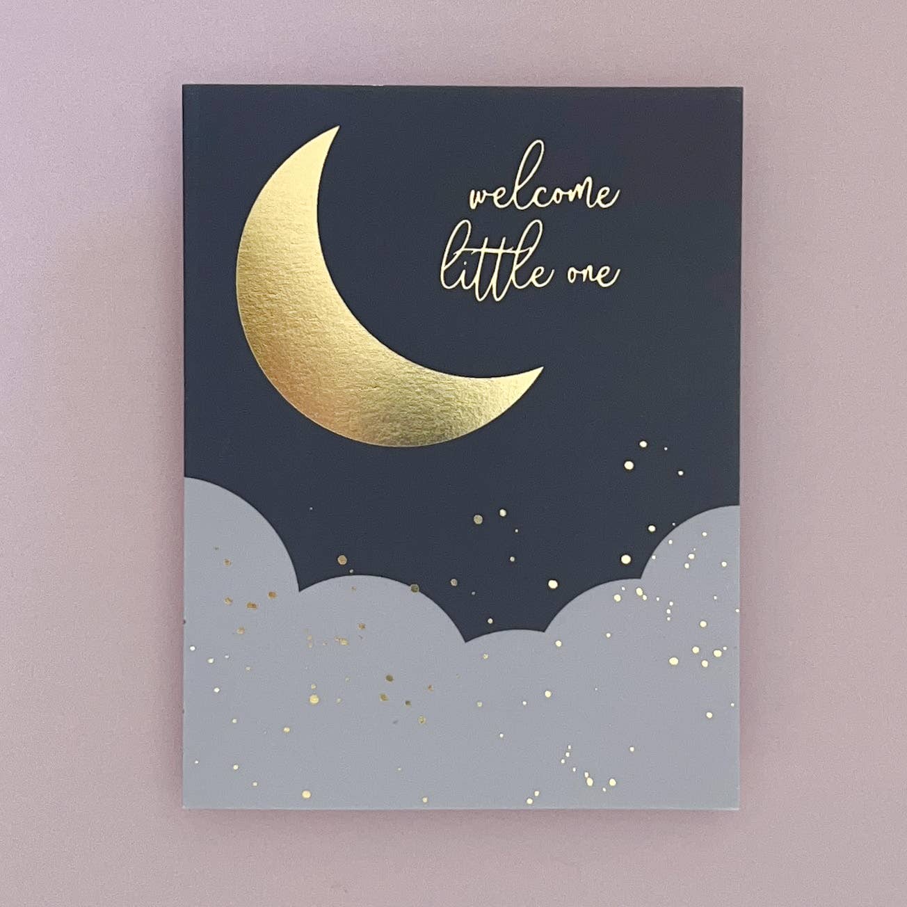 Welcome Little One Gold Foil Card