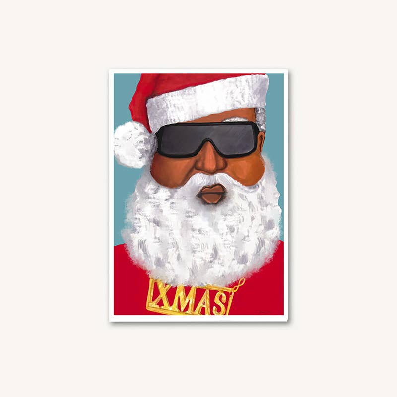 Xmas Santa Holiday Greeting Card