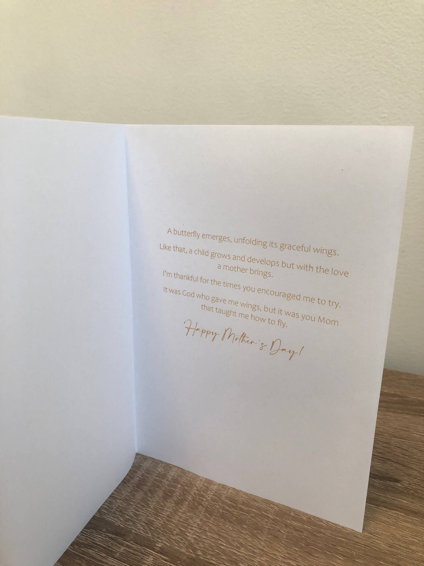 mother's day card inside 