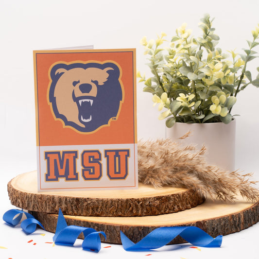 Morgan State University MSU Morgan Bears Baltimore MD The National Treasure black greeting card