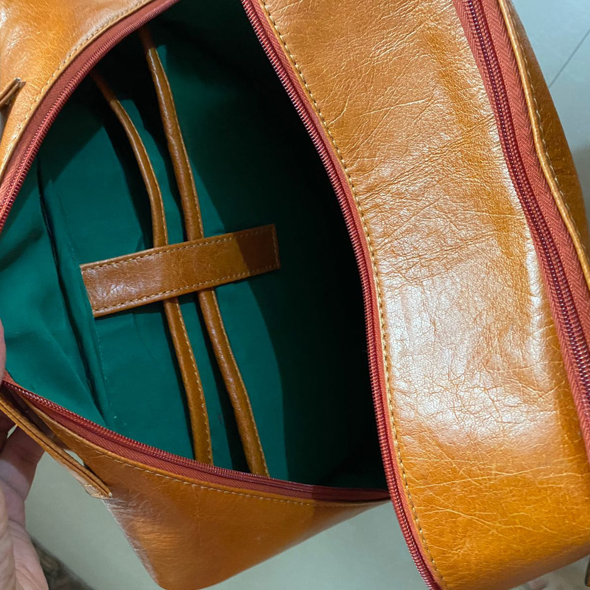 inside of the famu Florida A&M University heritage backpack