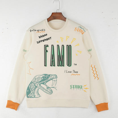 front of famu sweatshirt bright graphics 