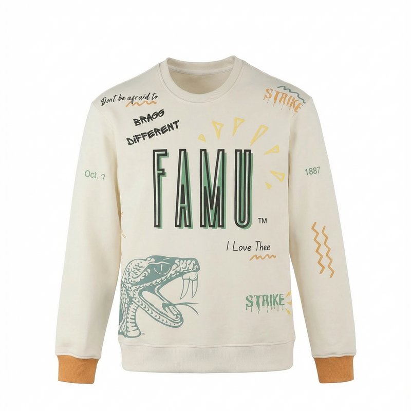 famu sweatshirt with puff print 