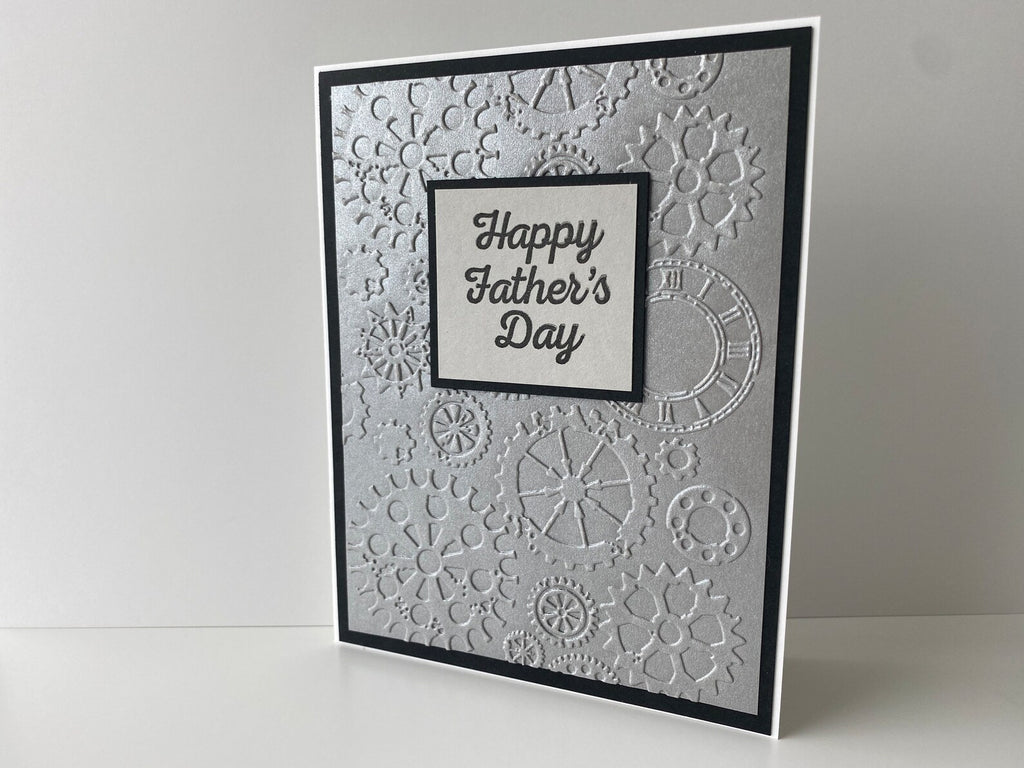 Father's day card with gears