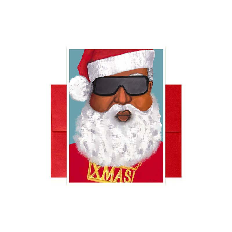 Xmas Santa Holiday Greeting Card
