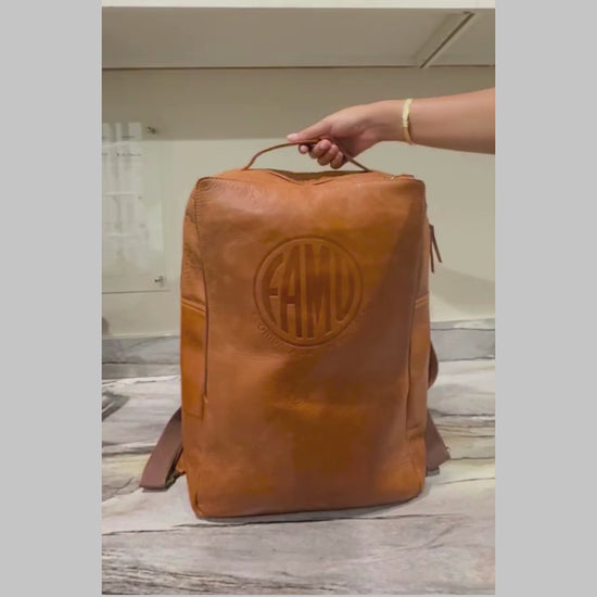 FAMU Heritage Backpack outside image buffalo leather
