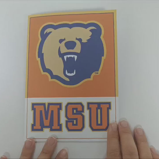 Morgan State Pop-Up Bear Claw greeting card