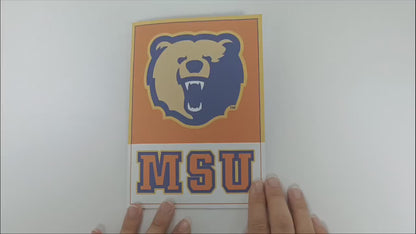 Morgan State Pop-Up Bear Claw greeting card